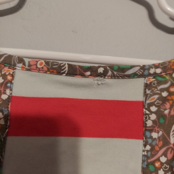 Matilda Jane Dress Striped Sz 8 Brown Serendipity Floral Confetti Easter Church - Picture 8 of 10